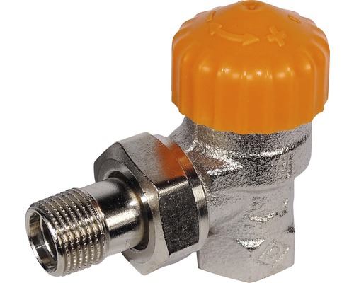 Heimeier thermostat valve base Eclipse corner shape 3/8 inch nickel 3931-01.000