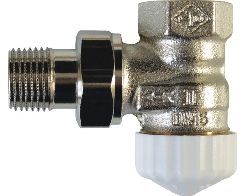 Heimeier thermostat valve base V-exact II corner shape pre-adjustable 1/2 inch nickel 3711-02.000