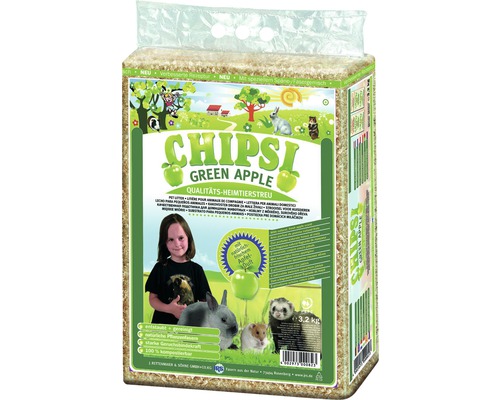 Pet litter JRS Chipsi plus Green Apple 3.2 kg