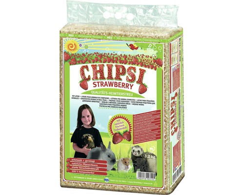 Pet litter JRS Chipsi plus Strawberry 3.2 kg