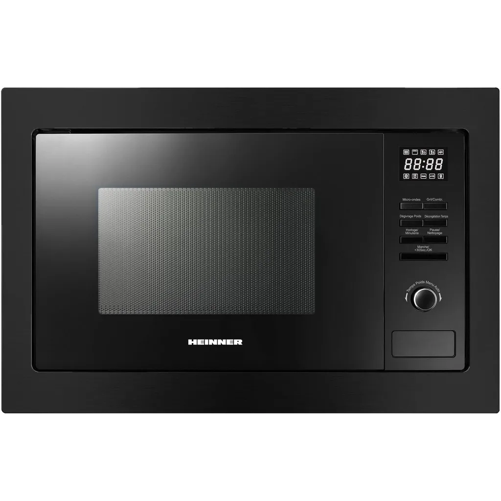 Heinner Built-in Microwave Oven 25L, 900W, Grill 1000W, Defrost, Black