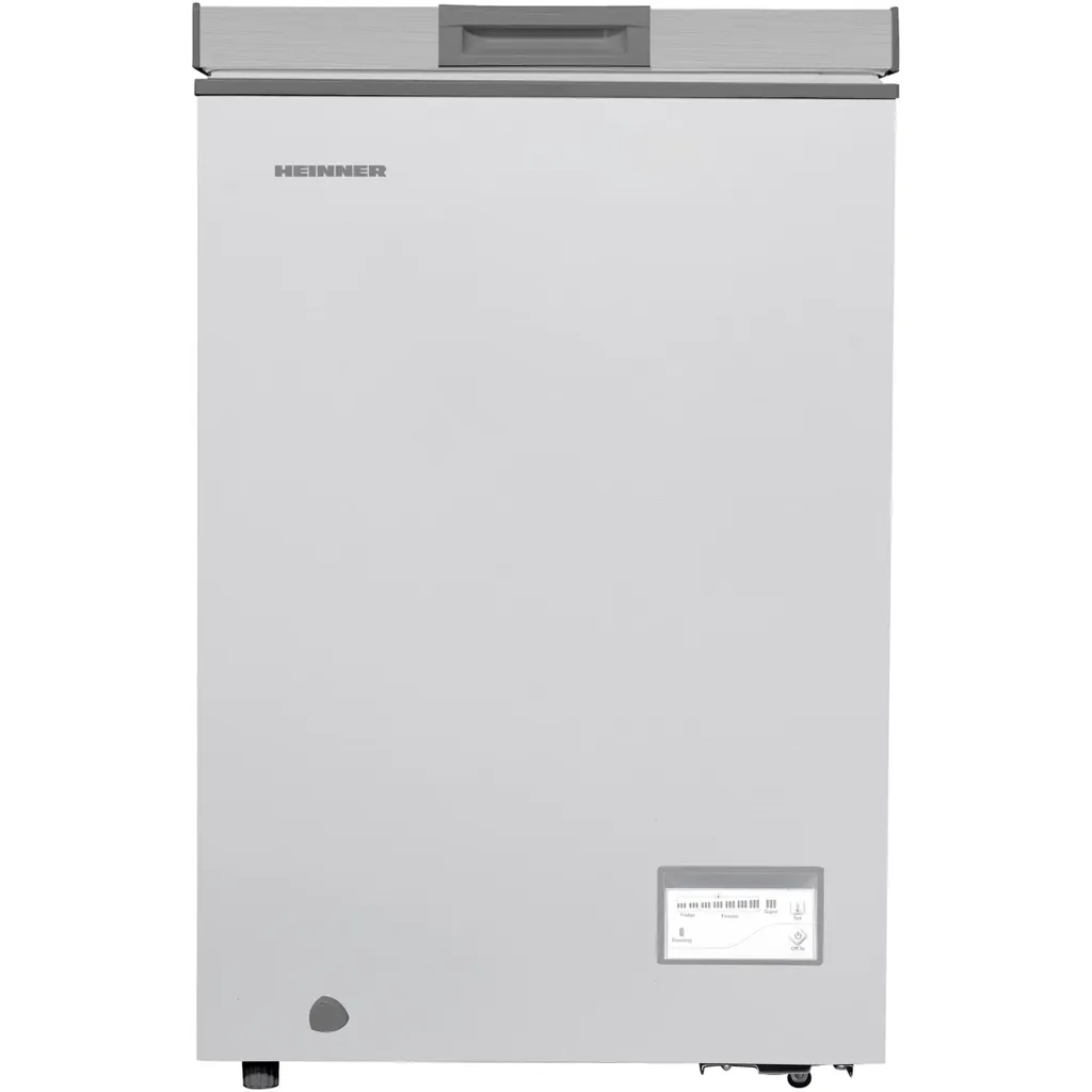 Heinner HCF-HM100CSE++ Chest Freezer 98L, Convertible (Freezer/Refrigerator), Fast Freeze, Silver