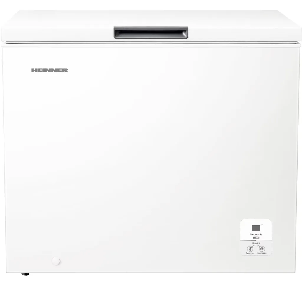 Heinner HCF-HS248EE++ Chest Freezer 248 L, LED Lighting, Superfrost, Child Lock, White
