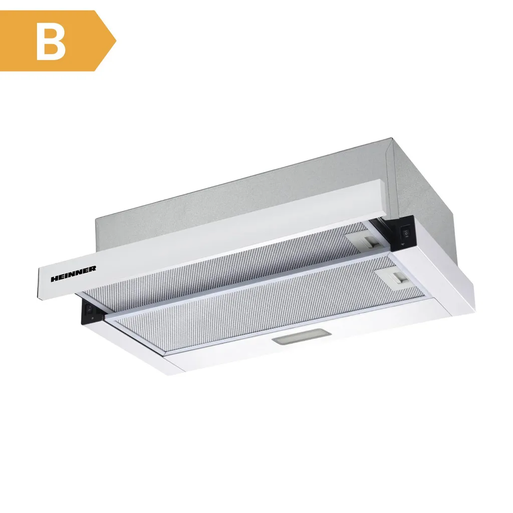 Heinner HTCH-F400WH Built-in extractor hood 60 cm, 358.4 m³/h, 2 speeds, 65 W motor, white