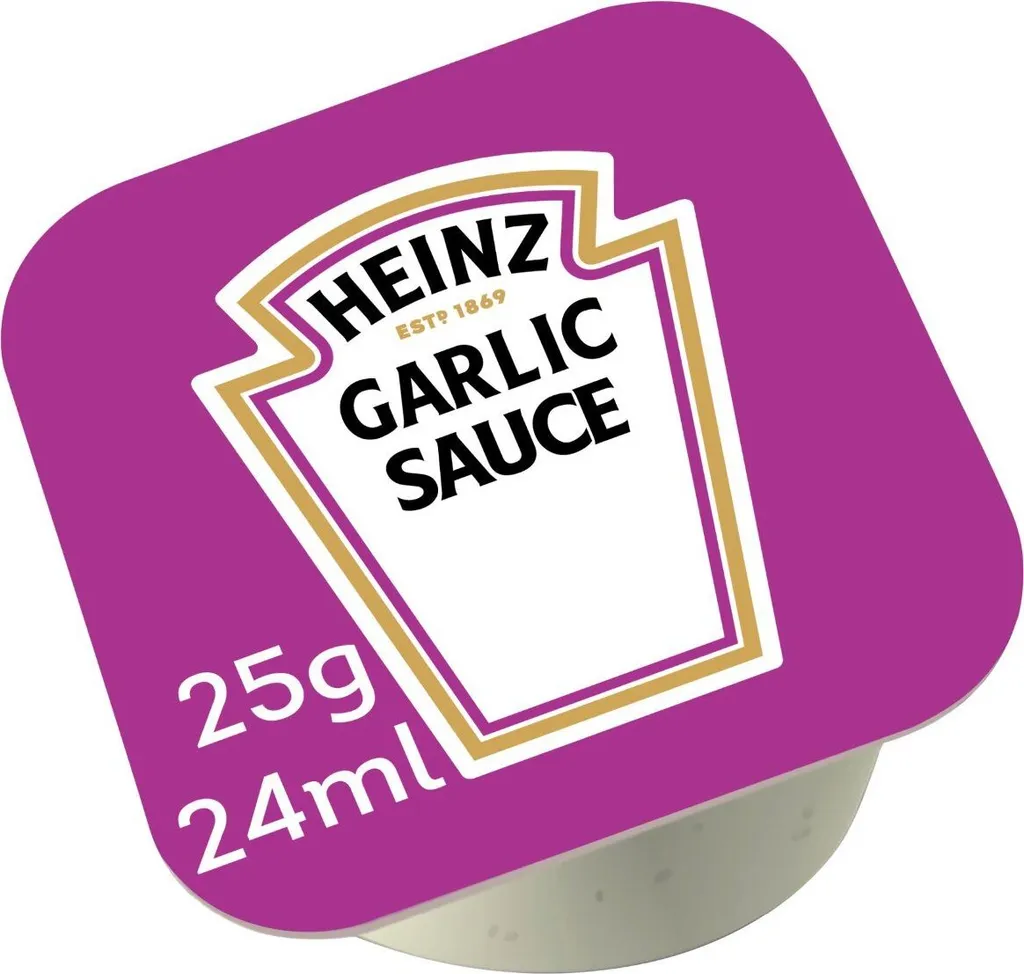Heinz Garlic Sauce, 100 x 25g trays 2500g