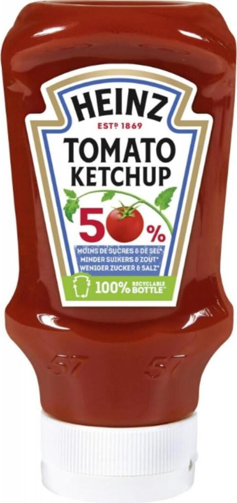 Heinz Ketchup 50% less sugar + salt 220ml