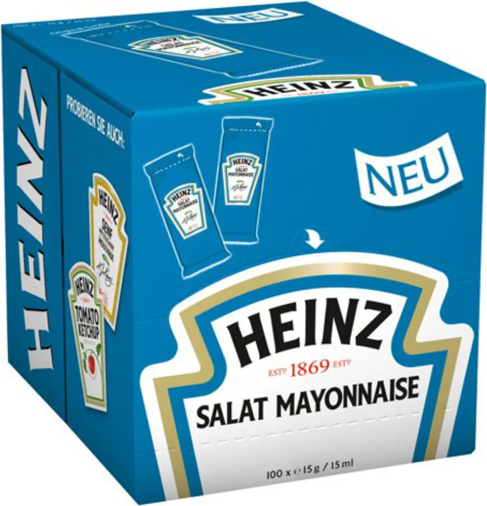 Heinz Light Salad Mayonnaise 100 sachets of 15g 1500g