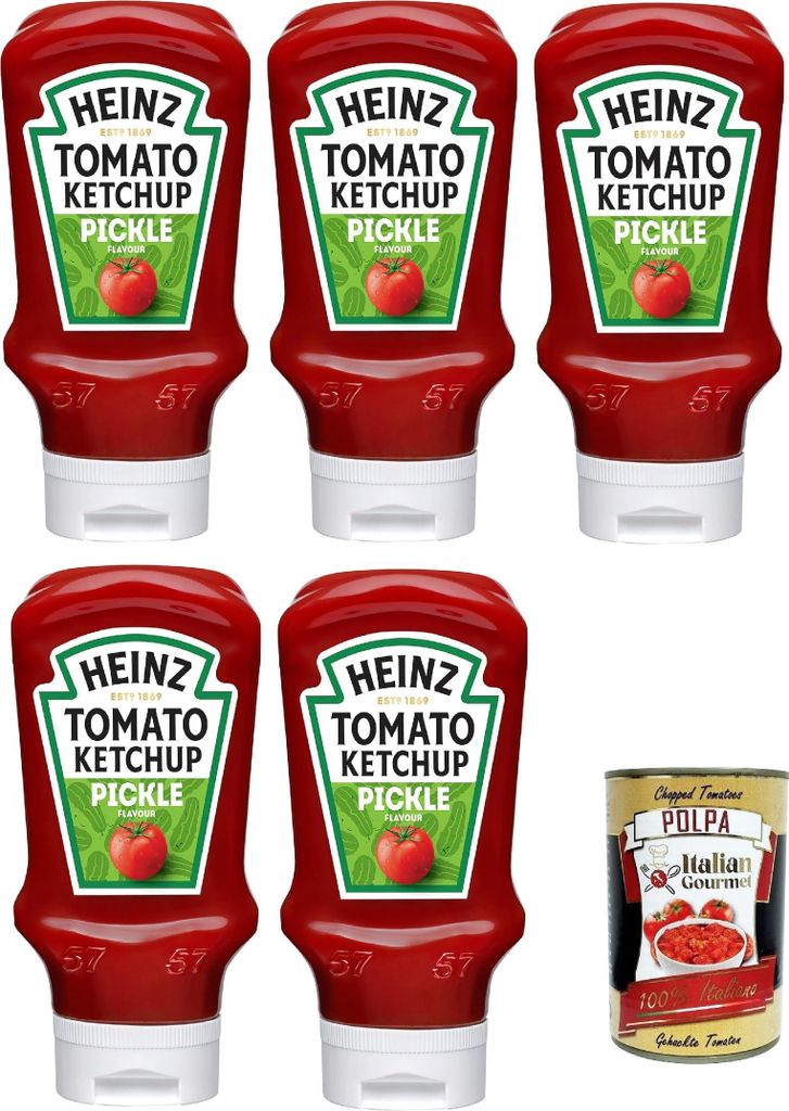 Italian Gourmet E.R. Heinz Pickle, gherkin sauce, 5 x 250g + Italian Gourmet polpa 400g