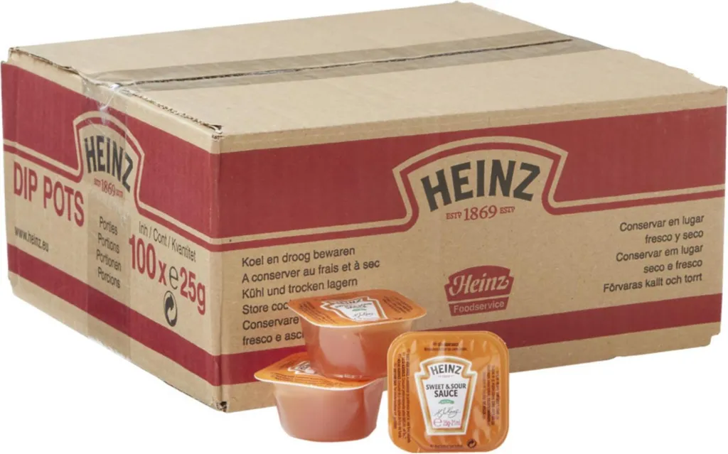 Heinz Sweet and Sour Sauce Dip Pots (100 x 25g) 2.5 kg
