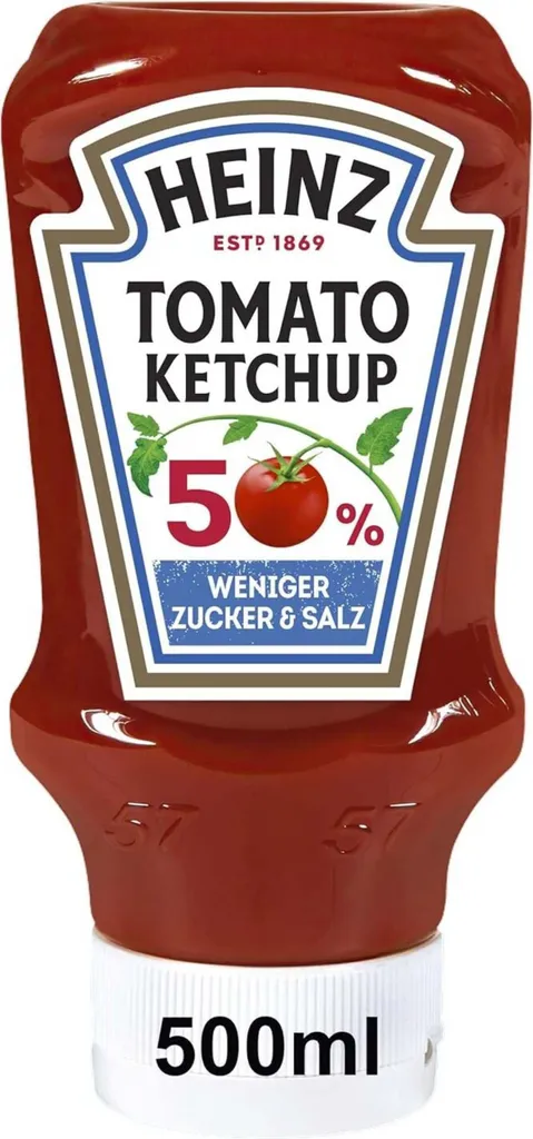 Heinz Tomato Ketchup 50% less sugar & salt 500ml