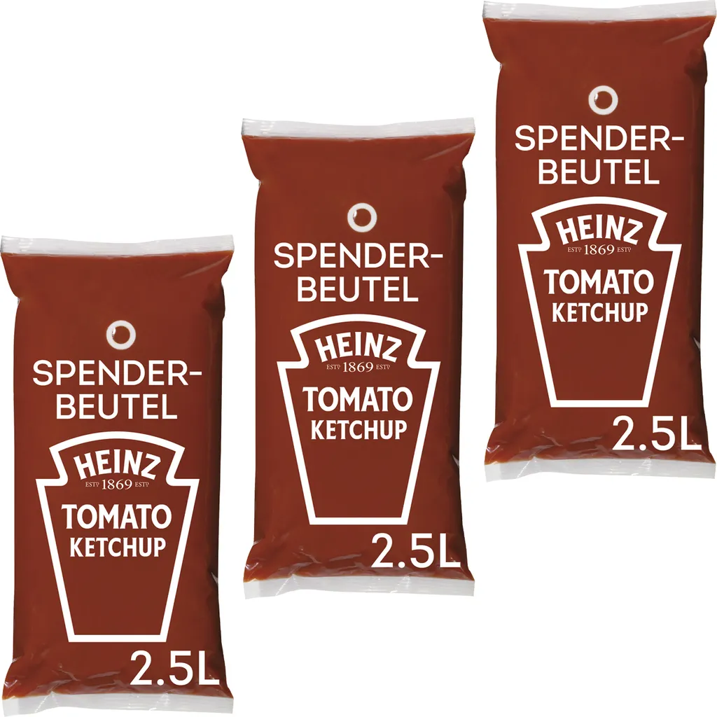 Heinz Tomato Ketchup Tomato Sauce in Dispenser Bags 3 x 2500 ml 7500 ml