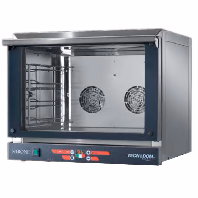 Tecnodom FED04NEGNV hot air oven - 4 baking trays GN1/1 - Digital - Swing door