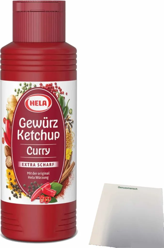 Hela Curry Spice Ketchup Extra Hot (300ml bottle) + usy block