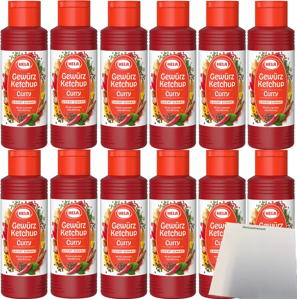 Hela Curry Spice Ketchup slightly hot VPE (12x300ml bottle) + usy Block