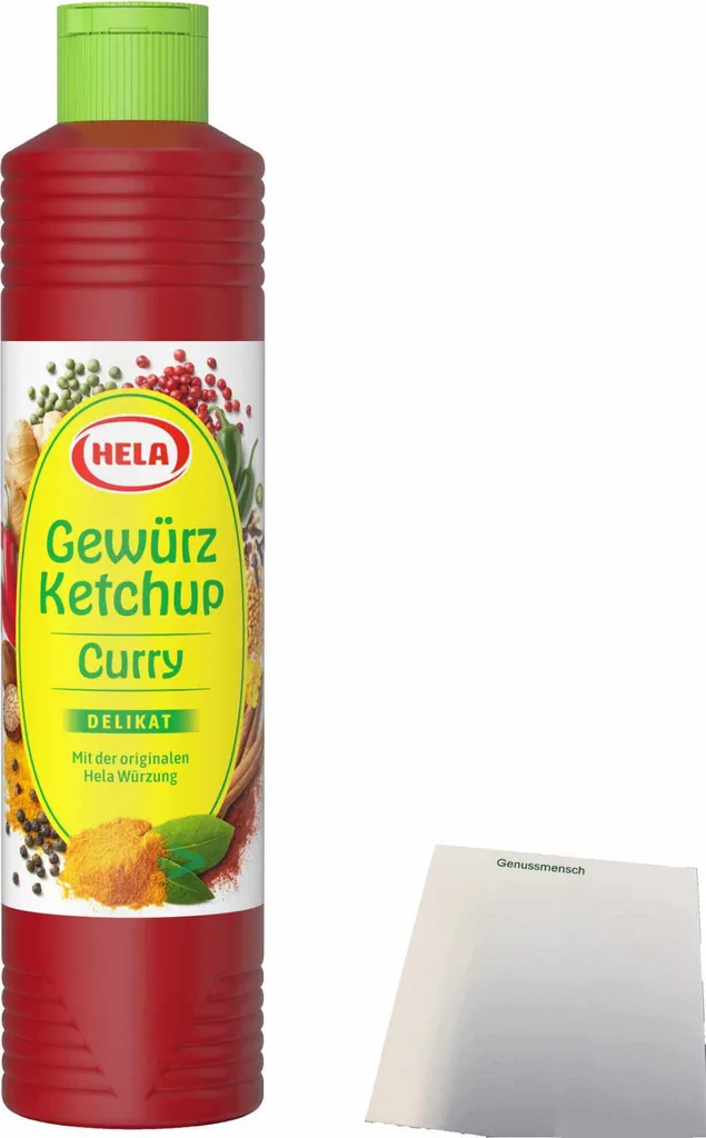 Hela Curry Ketchup Delikat 1-pack (1x800ml bottle) + usy block