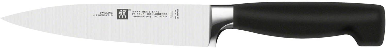 Zwilling ZWILLING Special Cast Meat Knife, Four Stars Black; Special Stainless Steel Forged from a single piece Eisgehärtete Blade, Four Stars