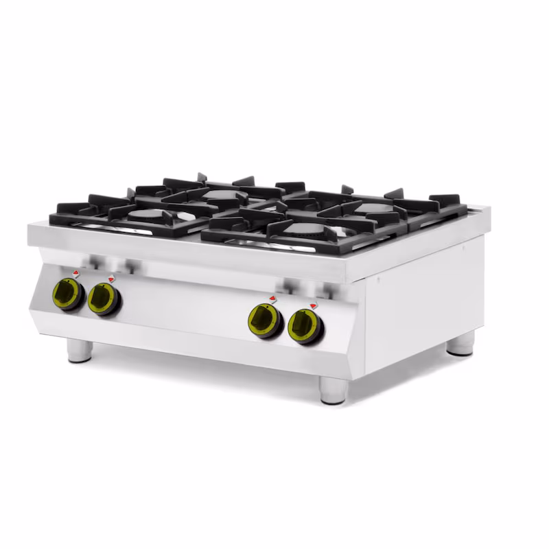 Hendi Kitchen Line gas cooker, table model with 4 burners for Ø300mm pans
