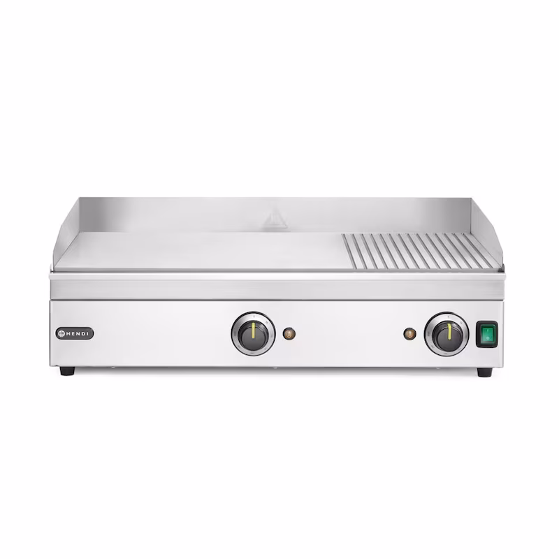 HENDI Grill Plate 1/3 ribbed, Kitchen Line, 220-240V/3500W, 697x474x(H)241mm