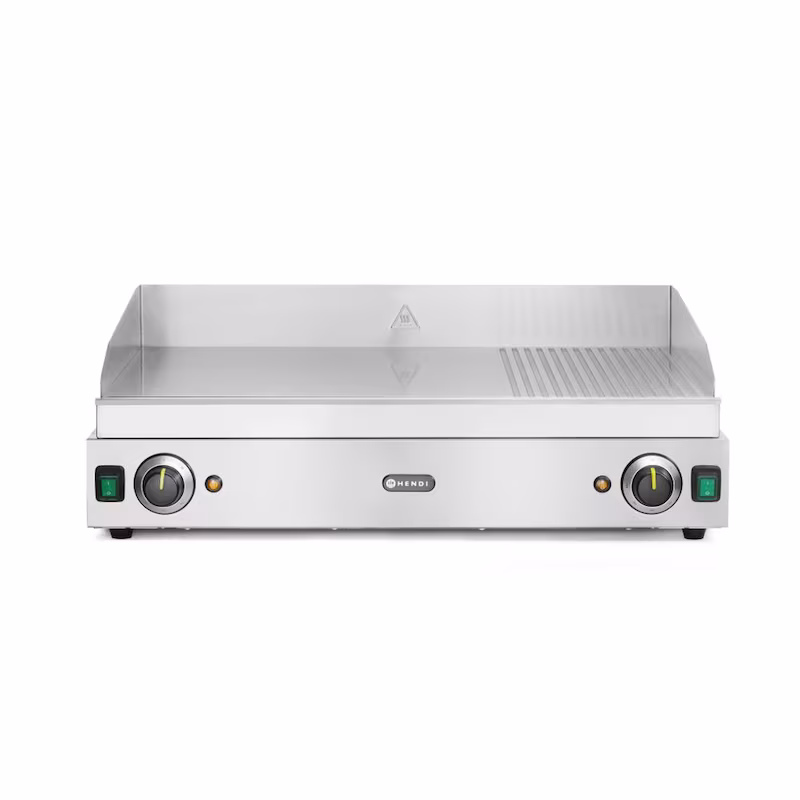Hendi Grill Plate 2/3 smooth 1/3 grooved version 3500W 720x550x245mm