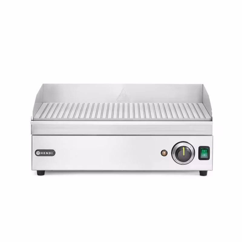 HENDI Grill Plate, Ribbed, Kitchen Line, 220-240V/2400W, 527x404x(H)233mm