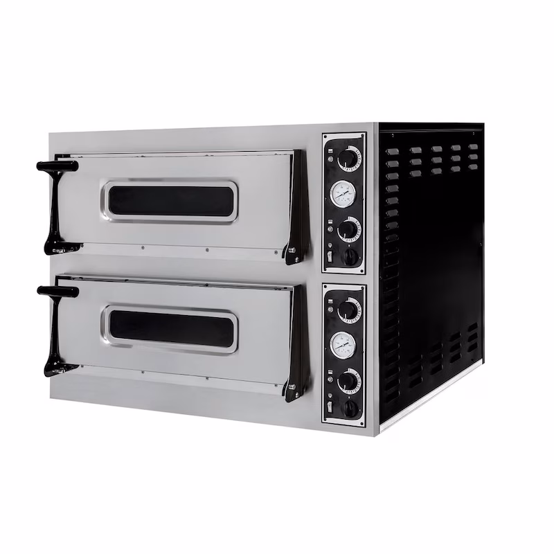 Hendi Pizza Oven Basic 44 Double Chamber up to 500°C and 8 pizzas with fireclay 400V