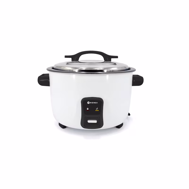 Hendi rice cooker with 4.2 liters and 1550W in white, up to 46 servings