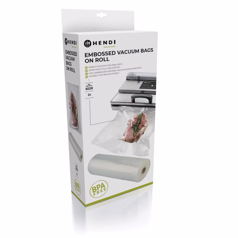 Hendi vacuum sealing bags, 2 rolls, 6000 x 280 mm, for sous vide and vacuum sealing