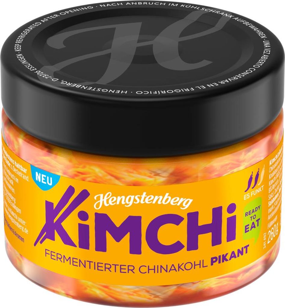 Hengstenberg Kimchi, spicy fermented Chinese cabbage, 200g pack
