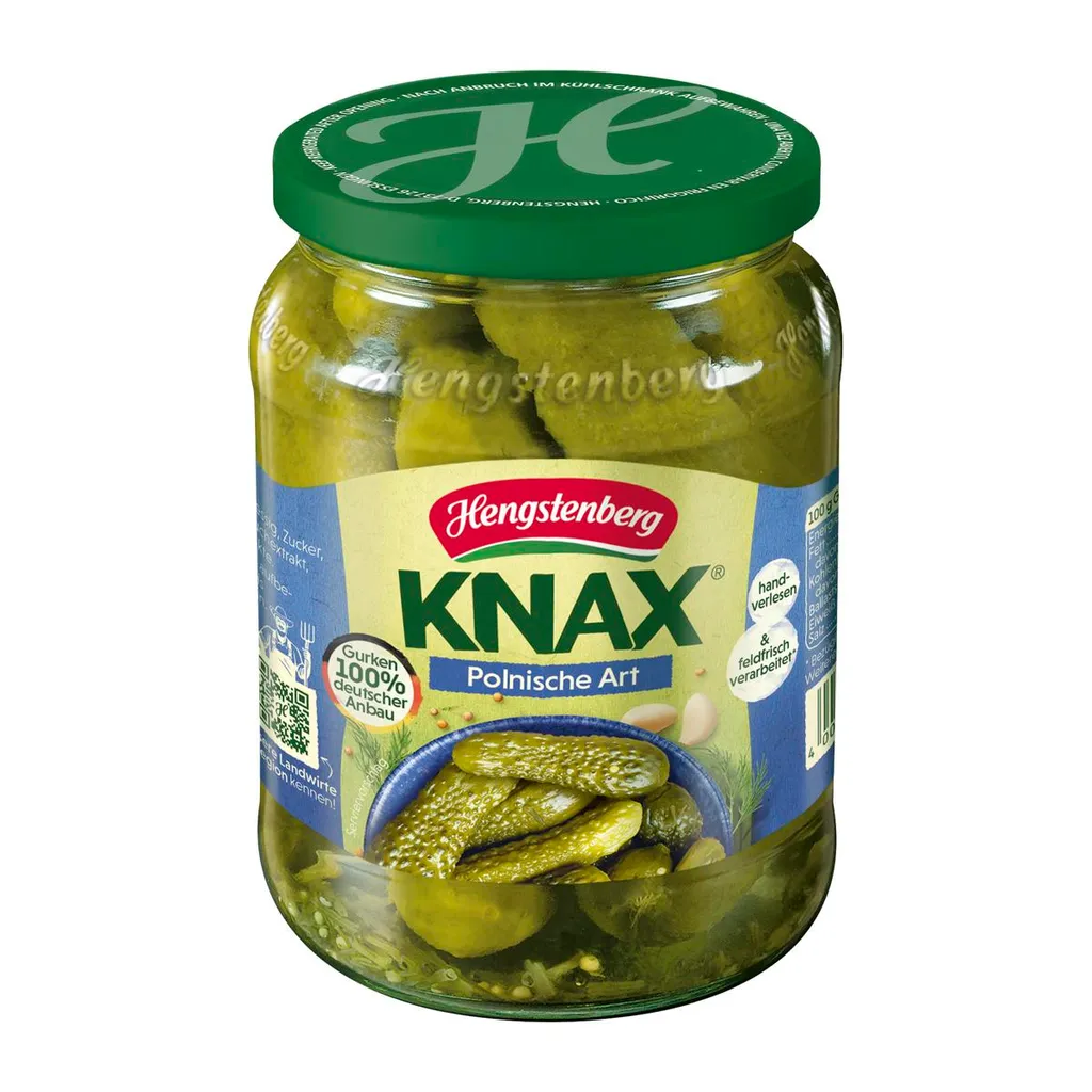 Hengstenberg Knax Polish Style Pickles with Borage 670g