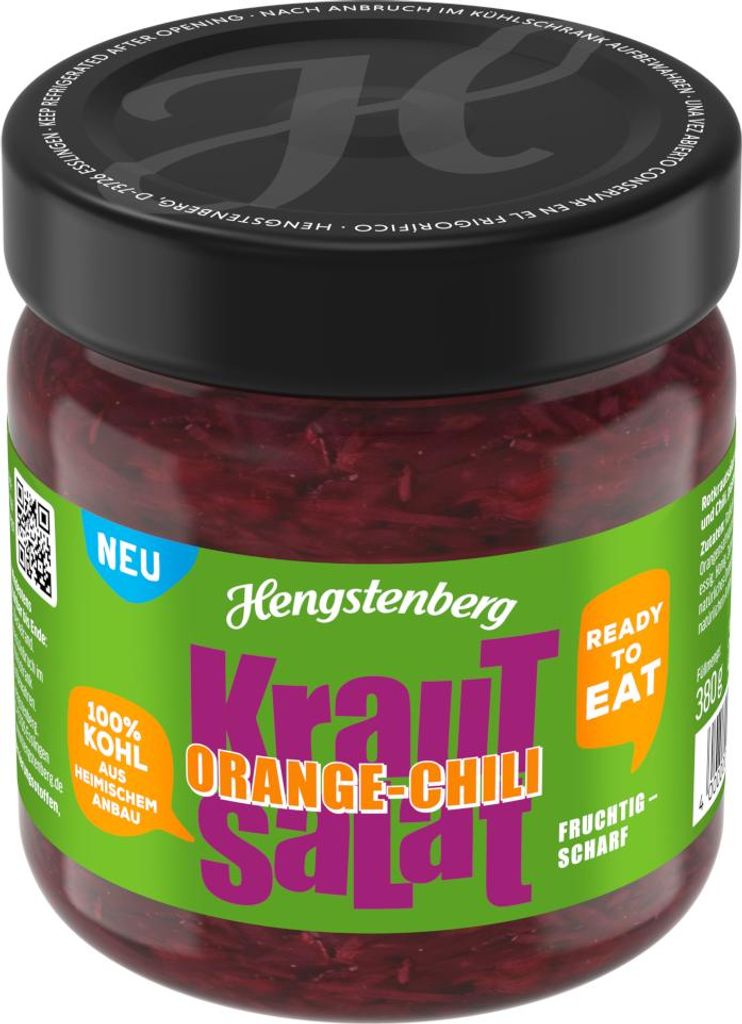 Hengstenberg Coleslaw with Orange Chili ATG 230g Pack 425ml 655g