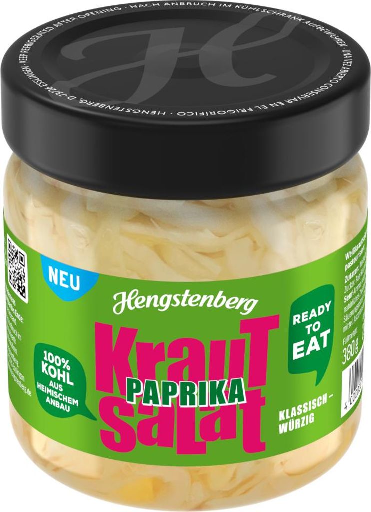 Hengstenberg Coleslaw with Paprika ATG 230g mild sweetness Pack 425ml 655g