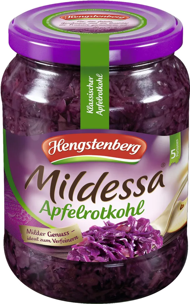 Hengstenberg Mildessa Apple Red Cabbage Perfect Liaison in a Jar 680g