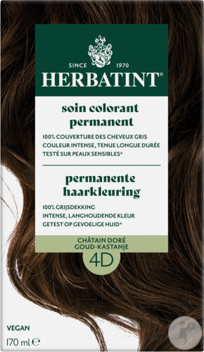 Herbatint Permanent Hair Coloring 4D Gold Chestnut 1 Kit