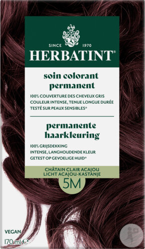 Herbatint Permanent Hair Coloring 5M Light Cashew Chestnut 1 Kit