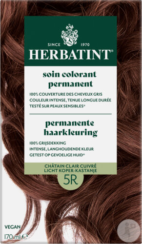 Herbatint Permanent Hair Color 5R Light Copper Chestnut Brown 1 Kit