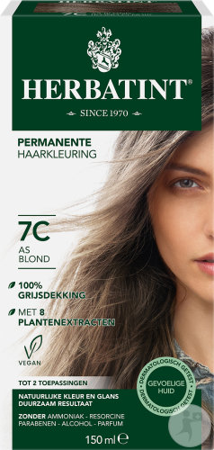 Herbatint Permanent Hair Color Gel For Sensitive Skin 7C Ash Blonde 150ml