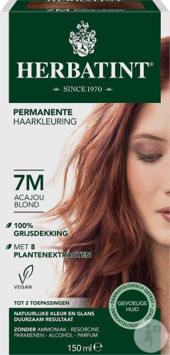 Herbatint Permanent Hair Coloring Gel For Sensitive Skin 7M Blonde Mahogany 150ml