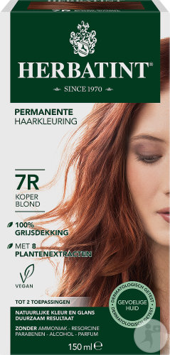 Herbatint Permanent Hair Color Gel For Sensitive Skin 7R Copper Blonde 150ml