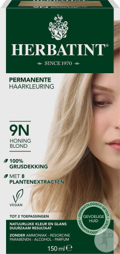 Herbatint Permanent Hair Color Gel For Sensitive Skin 9N Honey Blonde 150ml