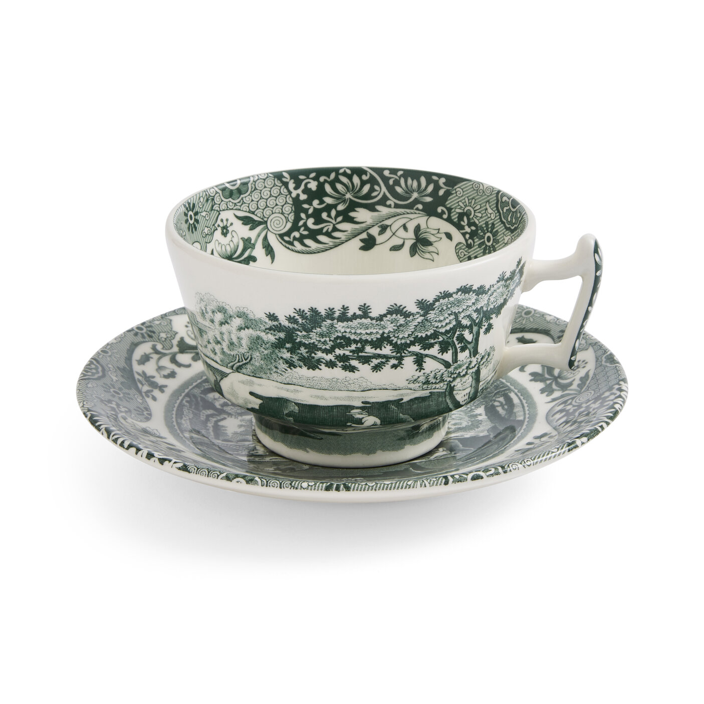 spode Heritage Green Italian Cup and Saucer, Green, 0.2 l