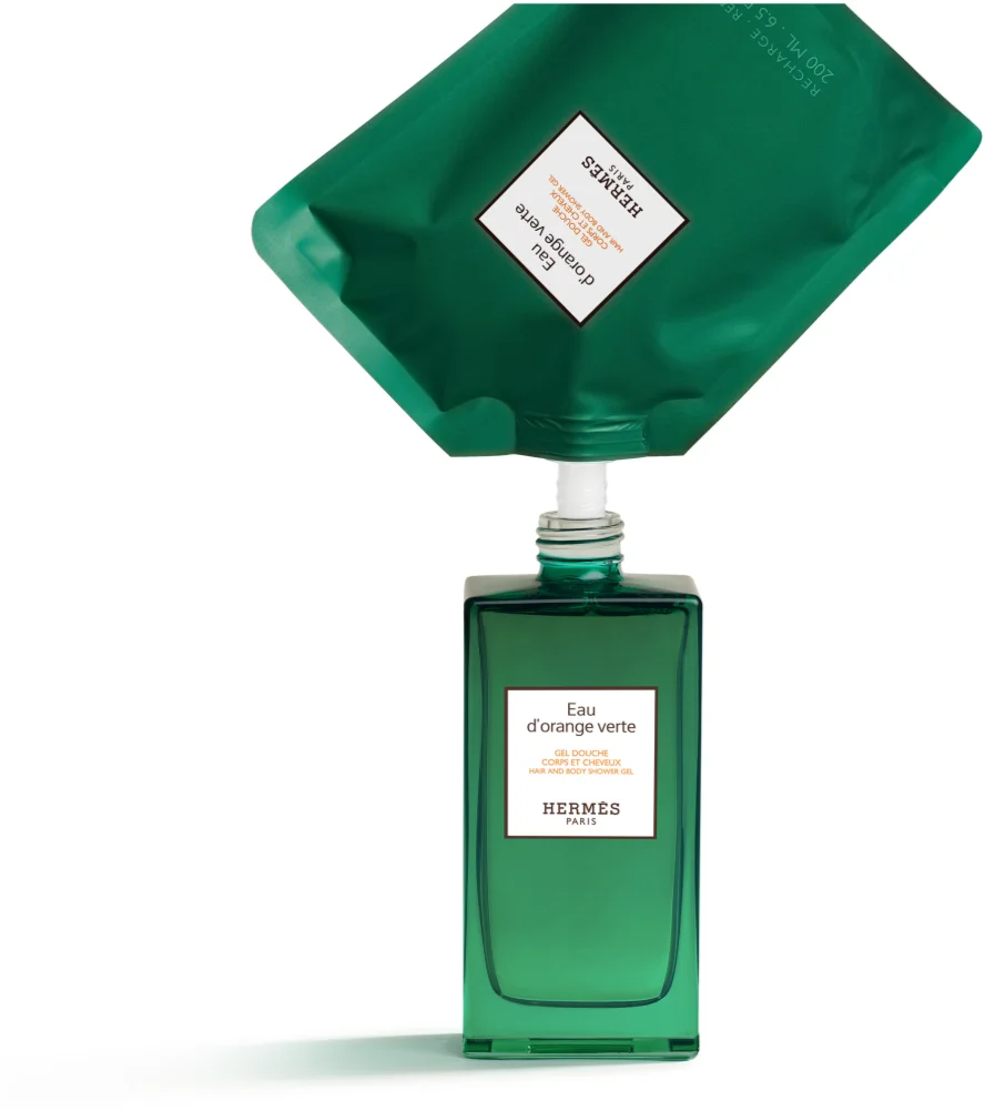 Hermas HERMÈS Le Bain Eau dorange verte shower gel For body and hair 200 ml