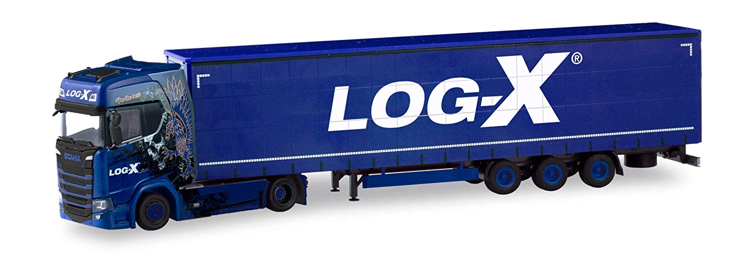 Herpa Miniaturmodelle GmbH Herpa 310413 Scania Cs 20 Hd Lowliner Saddle Pull Log-X/I ́M The Best(Cz) M