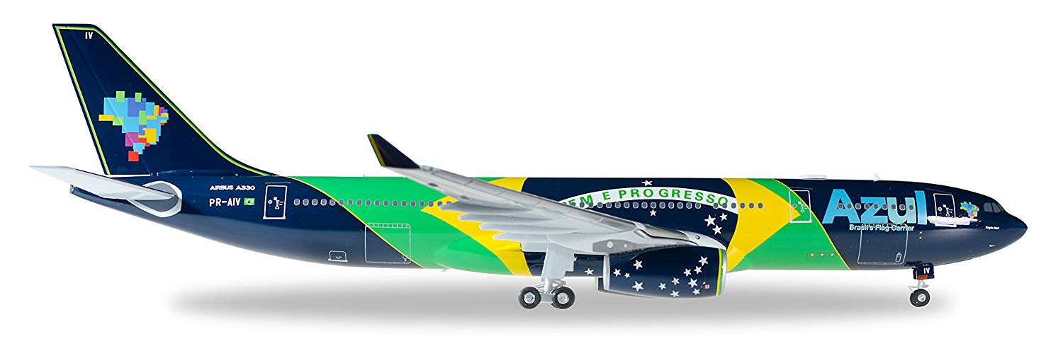 Herpa Azul Airbus A Brazilian Flag Car