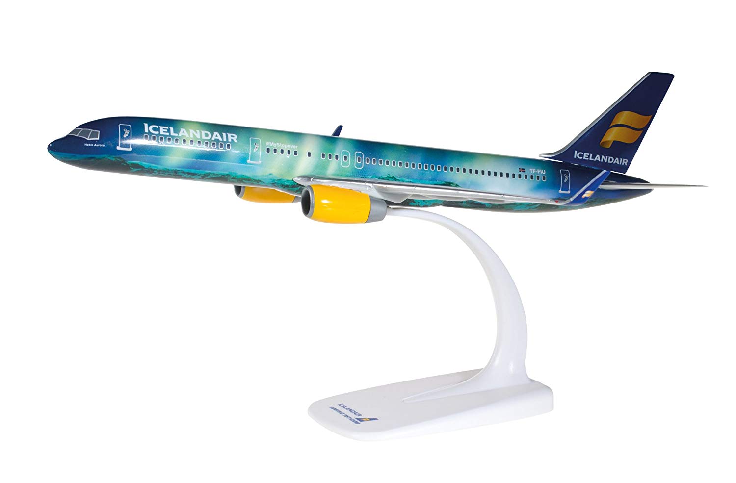 Herpa Icelandair Boeing Hekla Aurora Plane Multi Colour Blue