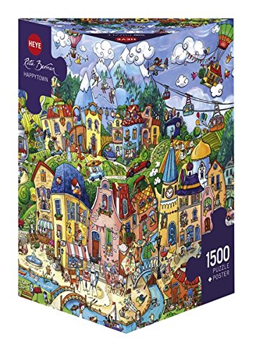 Heye 29744 Triangle Puzzle, 1,500 Pieces Happ Shorts Triangular, Rita Berma