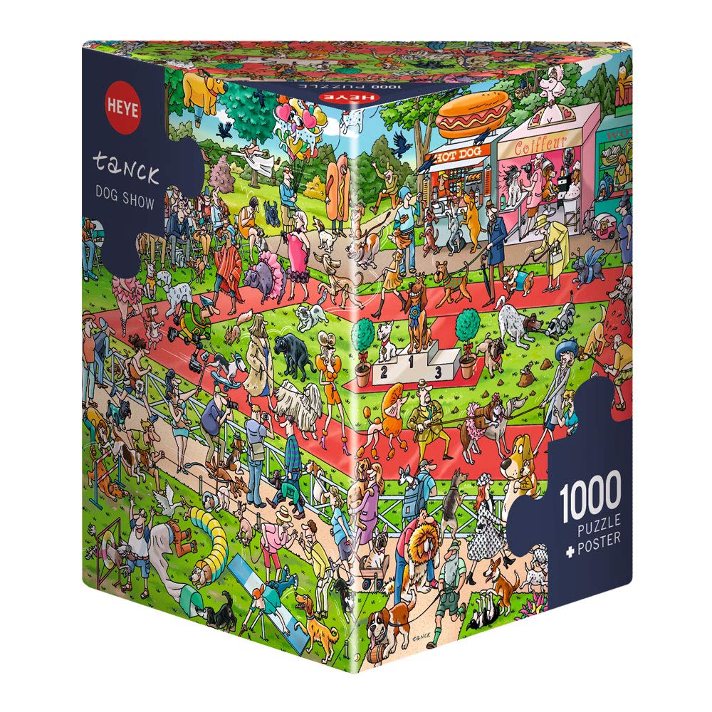 Heye 29788 Dog Show Triangular, Birgit Tankc With Poster Jigsaw Puzzle 1000