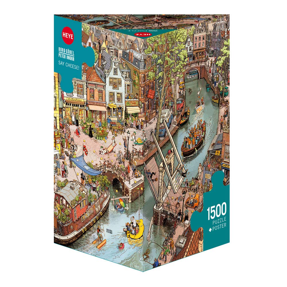 Heye Excited 29793 Say Cheese. Göbel Knorr Triangular Jigsaw Puzzle 1,500 Pieces