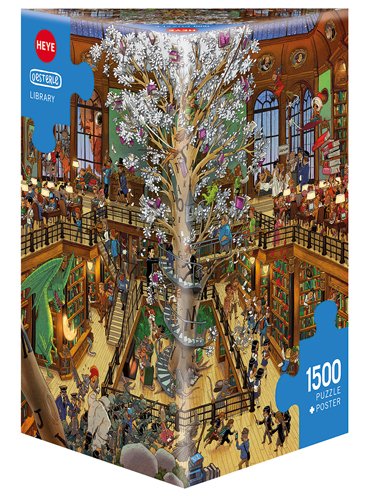 Heye 29840 Library Triangular 1500 Pieces, Uli Oest Alder