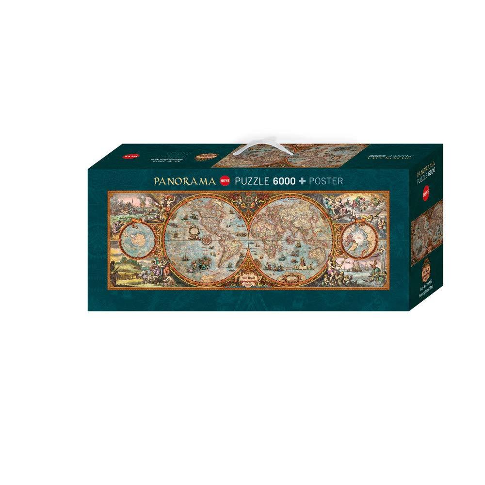 Heye Panorama Hemisphere Map Puzzles (6000-Piece)