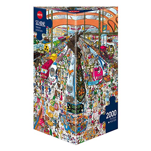 Heye "Train Station Schone" Triangular Puzzles (2000-Piece, Multi-Colour)